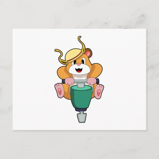 ハムスターとエアラチェット ポストカード (正面)