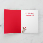 ハムスターとクリスマスプレゼント シーズンカード (内部)