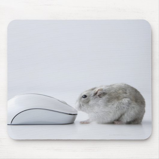 ハムスターとコンピューターマウス マウスパッド (正面)