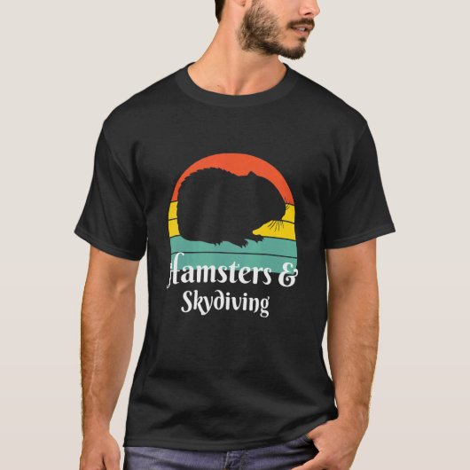 ハムスターとスカイダイビング スカイダイバー Tシャツ (正面)