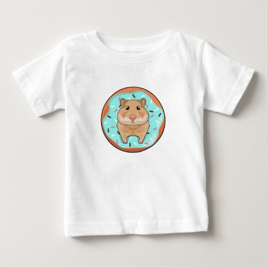 ハムスターとドーナツ ベビーTシャツ (正面)