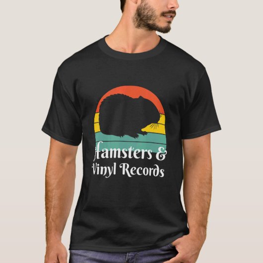ハムスターとレコード Tシャツ (正面)