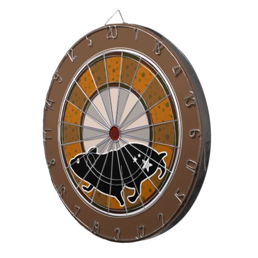 ハムスターと回し車 ダーツボード (正面右)