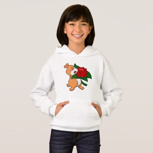 ハムスターと花バラ (正面フル)