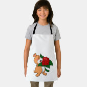 ハムスターと花バラ エプロン (インサイチュ)