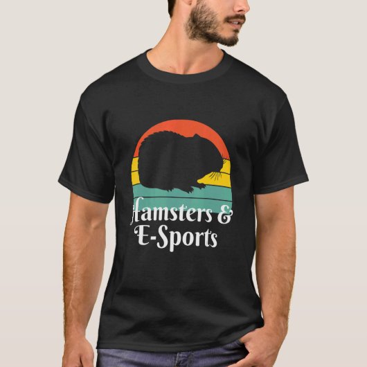 ハムスターとEスポーツ Tシャツ (正面)