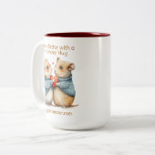 ハムスターにハグした方が生活に良い | SnuggleHamster ツートーンマグカップ (正面左)
