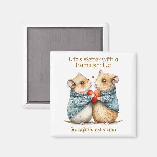 ハムスターにハグした方が生活に良い | SnuggleHamster マグネット (正面/裏面)