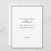 ハムスターに関する感謝状の紛失 (裏面)