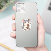 ハムスターのひまわりの種ステッカー シール (スマートフォン)