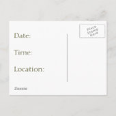 ハムスターのカップル、デイジー:日付を保存、結婚 案内ポストカード (裏面)