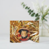 ハムスターのクリスマス シーズンポストカード (スタンド正面)