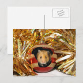 ハムスターのクリスマス シーズンポストカード (正面/裏面)