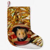 ハムスターのクリスマス スモールクリスマスストッキング (正面)