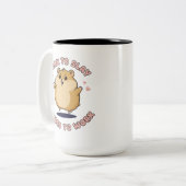 ハムスターのスラッと可愛い！面白グッズ 仕事のプレゼント ツートーンマグカップ (正面左)