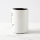 ハムスターのスラッと可愛い！面白グッズ 仕事のプレゼント ツートーンマグカップ (中央)