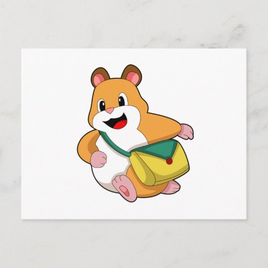 ハムスターのバッグ.PNG ポストカード (正面)
