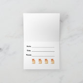 ハムスターのパーティの招待状 招待状 (内部)