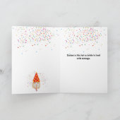 ハムスターのパーティー – 動物の休日の新年 カード (内部)