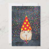 ハムスターのパーティー - 動物の誕生日パーティーの少年 少女 招待状 (裏面)