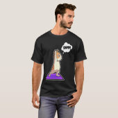 ハムスターのヨガポーズ スポーツ 体操 オーム ハートビート Tシャツ (正面フル)