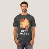 ハムスターのローラースケートをずっと見てられない Tシャツ (正面フル)