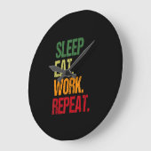 ハムスターの働きを繰り返す ラージ壁時計 (傾斜)