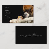 ハムスターの名刺を持つボクサー 名刺 (正面/裏面)