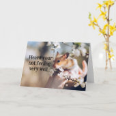 ハムスターの子供の回復カード カード (黄色い花)