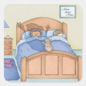 ハムスターの影 スクエアシール (正面)