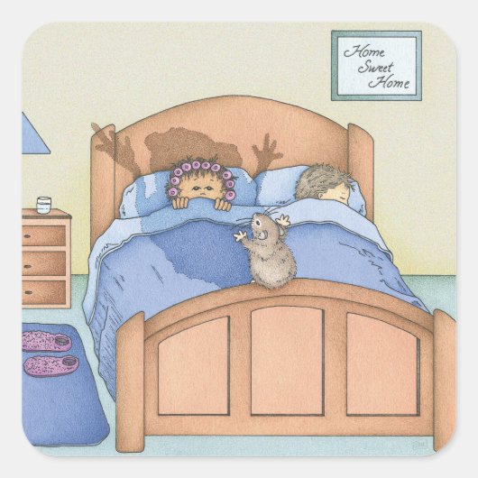 ハムスターの影 スクエアシール (正面)