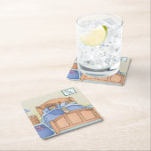 ハムスターの影 スクエアペーパーコースター (インサイチュ)