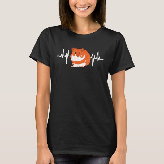 ハムスターの心音ハムスター Tシャツ (正面)