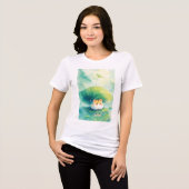 ハムスターの浮遊する楽しみ トライブレンドＴシャツ (正面全面)