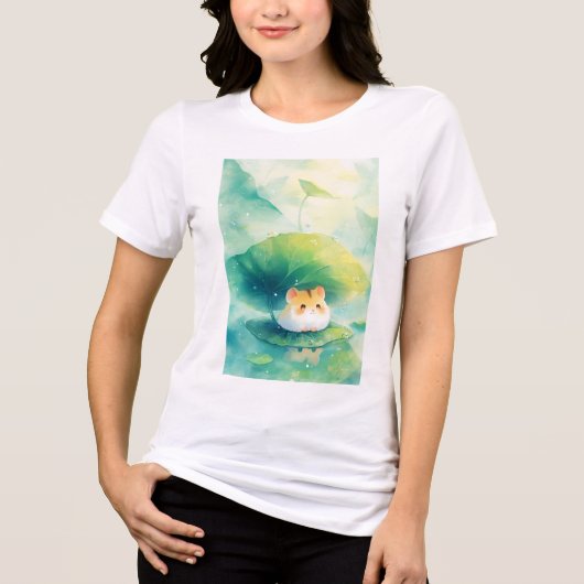 ハムスターの浮遊する楽しみ トライブレンドＴシャツ (正面)