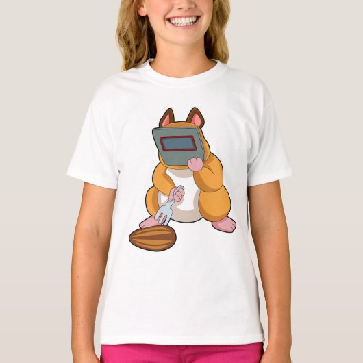 ハムスターの溶接工.PNG Tシャツ (正面)