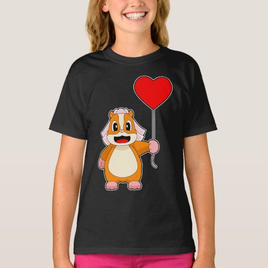ハムスターの花嫁　ハートウェディング Tシャツ (正面)