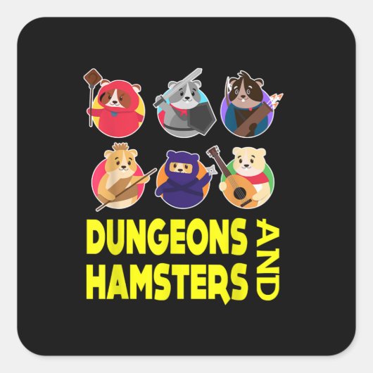 ハムスターの衣装おもしろいプレゼント スクエアシール (正面)