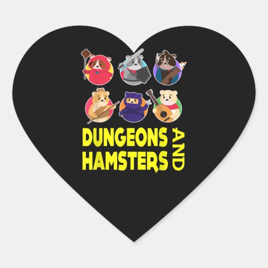 ハムスターの衣装おもしろいプレゼント ハートシール (正面)