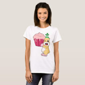 ハムスターの誕生日カップケーキ Tシャツ (正面フル)