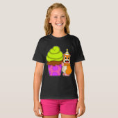ハムスターの誕生日カップケーキ Tシャツ (正面フル)