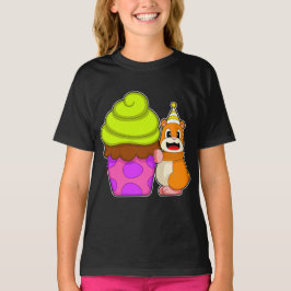 ハムスターの誕生日カップケーキ Tシャツ