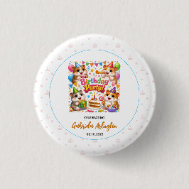 ハムスターの誕生日パーティー キッズ用ハムスター 缶バッジ