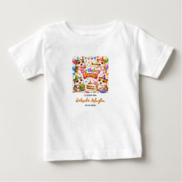 ハムスターの誕生日パーティー キッズ ハムスター ベビーTシャツ