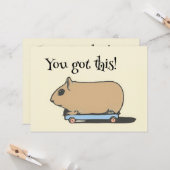 ハムスターをスケートボードに勇気付けられる カード (正面/裏面インサイチュ)