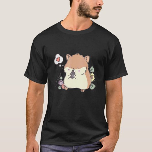 ハムスターを愛しているかわいいハムスター Tシャツ (正面)
