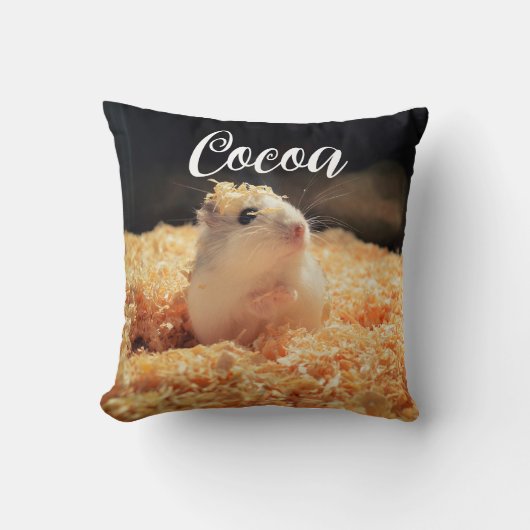 ハムスターを愛する人たちにとってかわいいハムスターの贈り物 クッション (正面)
