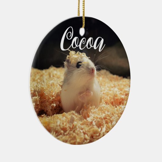 ハムスターを愛する人たちにとってかわいいハムスターの贈り物 セラミックオーナメント (右)