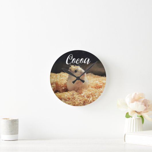 ハムスターを愛する人たちにとってかわいいハムスターの贈り物 ラウンド壁時計 (ホーム)