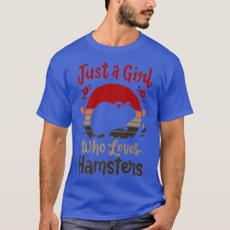 ハムスターを愛する女の子だけのプレミアム Tシャツ